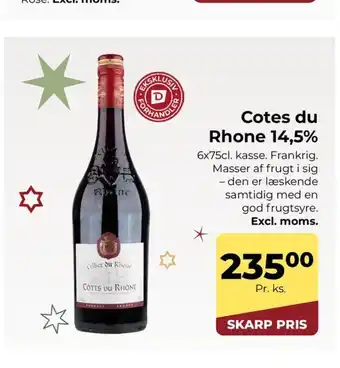 Dagrofa Food Service Cotes du Rhone 14,5% tilbud