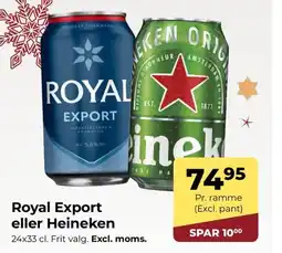 Dagrofa Food Service Royal Export eller Heineken tilbud