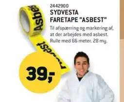 XL-BYG Sydvesta faretape "asbest" tilbud