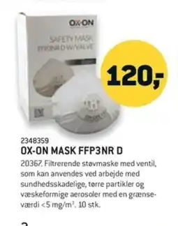 XL-BYG Ox-on mask ffp3nr d tilbud