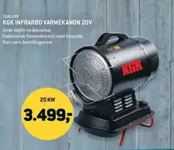 XL-BYG Kgk infrarød varmekanon 20v tilbud
