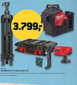 XL-BYG Milwaukee 3-planslaser 12v tilbud