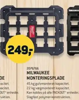 XL-BYG Milwaukee monteringsplade tilbud