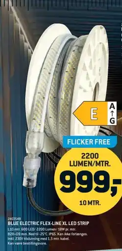 XL-BYG Blue electric flex-line xl led strip tilbud
