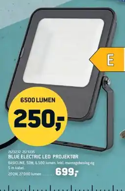 XL-BYG Blue electric led projektør tilbud