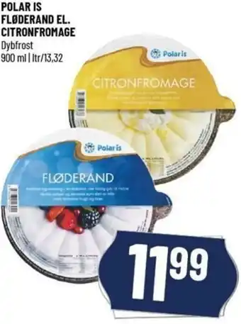 Løvbjerg Polar Is Fløderand El. Citronfromage 900ml tilbud