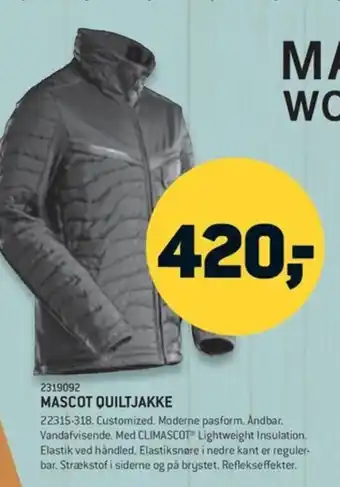 XL-BYG Mascot quiltjakke tilbud