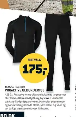 XL-BYG Proactive uldundertøj tilbud