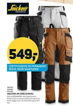 XL-BYG Snickers aw arbejdsbuks tilbud