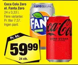 Calle Coca Cola Zero el. Fanta Zero, DKK 59.99 tilbud