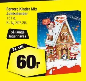 Ferrero Kinder Mix Julekalender, DKK 60