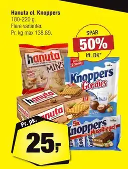 Calle Hanuta el. Knoppers, DKK 25 tilbud