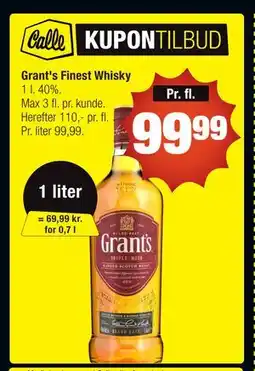 Calle Grant's Finest Whisky tilbud