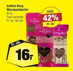 Calle Anthon Berg Marcipanhjerter, DKK 16 tilbud