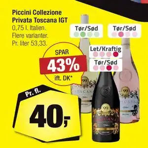 Piccini Collezione Privata Toscana IGT, DKK 40