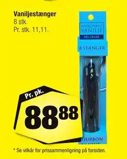 Calle Vaniljestænger, DKK 88.88 tilbud