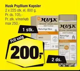 Calle Husk Psyllium Kapsler, DKK 200 tilbud