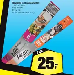 Calle Bagepapir el. Husholdningsfilm, DKK 25 tilbud