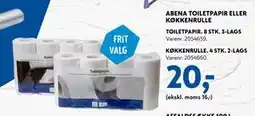 Davidsen ABENA TOILETPAPIR ELLER KØKKENRULLE, DKK 20 tilbud