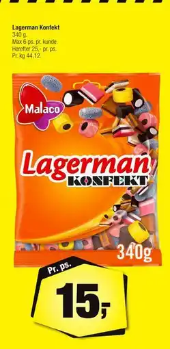 Calle Lagerman Konfekt, DKK 15 tilbud