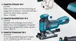 Davidsen MAKITA STIKSAV 18 V, DKK 1745 tilbud