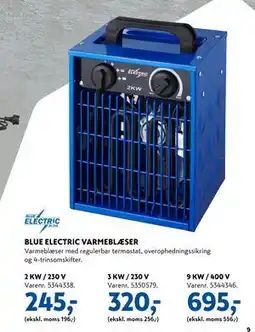 Davidsen BLUE ELECTRIC VARMEBLÆSER tilbud