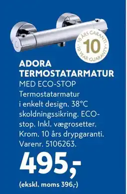 Davidsen ADORA TERMOSTATARMATUR, DKK 495 tilbud
