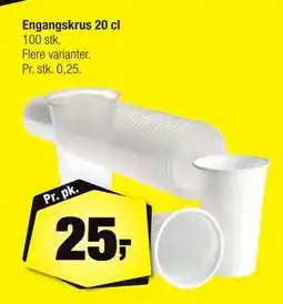 Calle Engangskrus 20 cl, DKK 25 tilbud