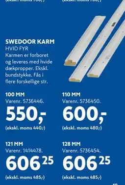 Davidsen SWEDOOR KARM tilbud