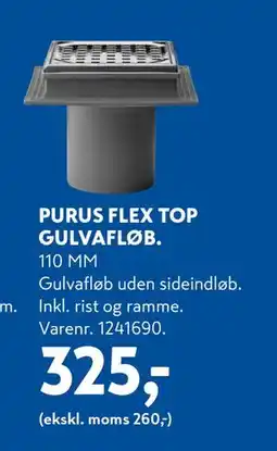 Davidsen PURUS FLEX TOP GULVAFLØB, DKK 325 tilbud