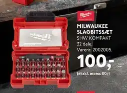 Davidsen MILWAUKEE SLAGBITSSÆT, DKK 100 tilbud