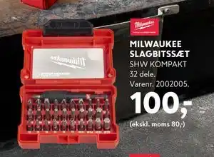 MILWAUKEE SLAGBITSSÆT, DKK 100