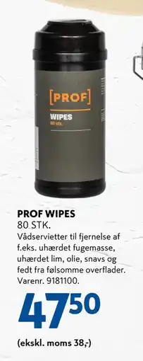 Davidsen PROF WIPES, DKK 47.5 tilbud