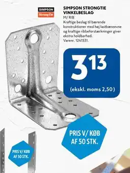 Davidsen SIMPSON STRONGTIE VINKELBESLAG, DKK 3.13 tilbud