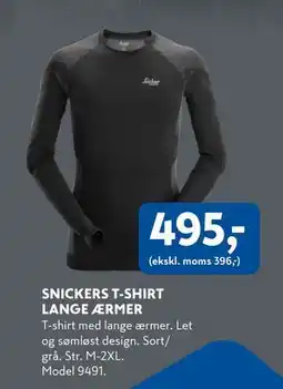 Davidsen SNICKERS T-SHIRT LANGE ÆRMER, DKK 495 tilbud