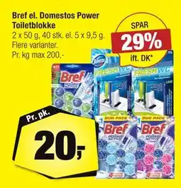 Calle Bref el. Domestos Power Toiletblokke, DKK 20 tilbud