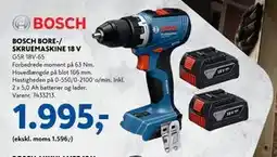 Davidsen BOSCH BORE-/ SKRUEMASKINE 18 V, DKK 1995 tilbud