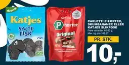 Let-Køb CARLETTI P-TÆRTER, SKUMBANANER ELLER KATJES SLIKPOSE, DKK 10 tilbud