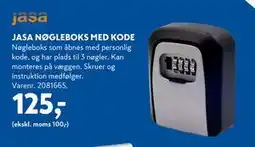 Davidsen JASA NØGLEBOKS MED KODE, DKK 125 tilbud