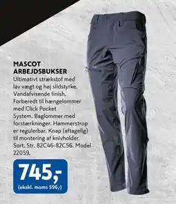 Davidsen MASCOT ARBEJDSBUKSER, DKK 745 tilbud