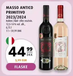 Scandinavian Park MASSO ANTICO PRIMITIVO 2023/2024, DKK 44.99 tilbud