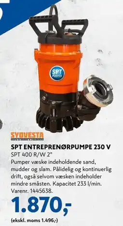 Davidsen SPT ENTREPRENØRPUMPE 230 V, DKK 1870 tilbud