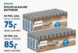 Davidsen PHILIPS ALKALINE BATTERIER tilbud