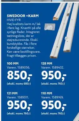 Davidsen SWEDOOR +KARM tilbud