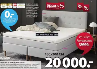 Dunlopillo C300 Kontinentalseng 180x200cm