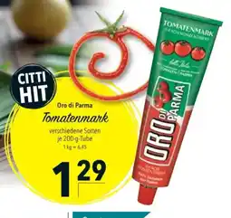 Citti Oro di Parma Tomatenmark tilbud