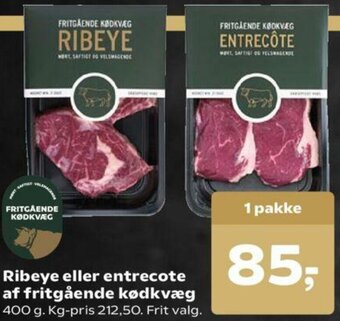 Dagli'Brugsen Ribeye Eller Entrecote Af Fritgående Kødkvæg tilbud
