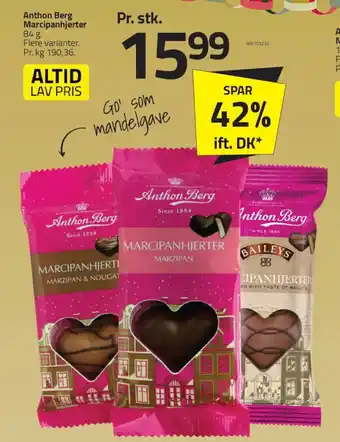 Fleggaard ANTHON BERG Marcipanhjerter tilbud