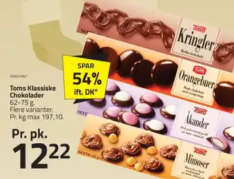 Fleggaard TOMS Klassiske chokolader tilbud