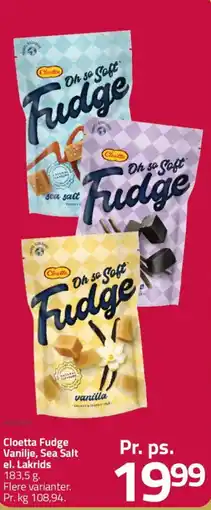 Fleggaard CLOETTA Fudge vanilje, sea salt el. lakrids tilbud